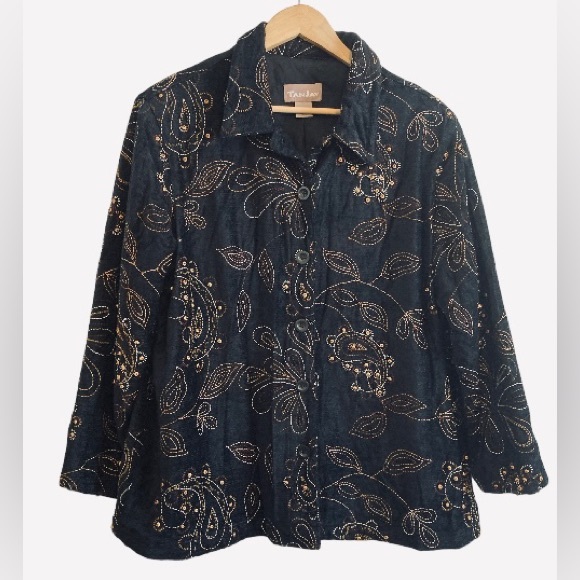 VTG Tan Jay Embellished Jacket - Picture 2 of 7